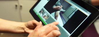 Visualisation d'une plaie sur une tablette